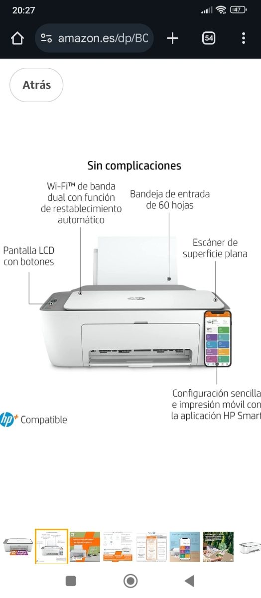 Impresora HP deskjet 2720e