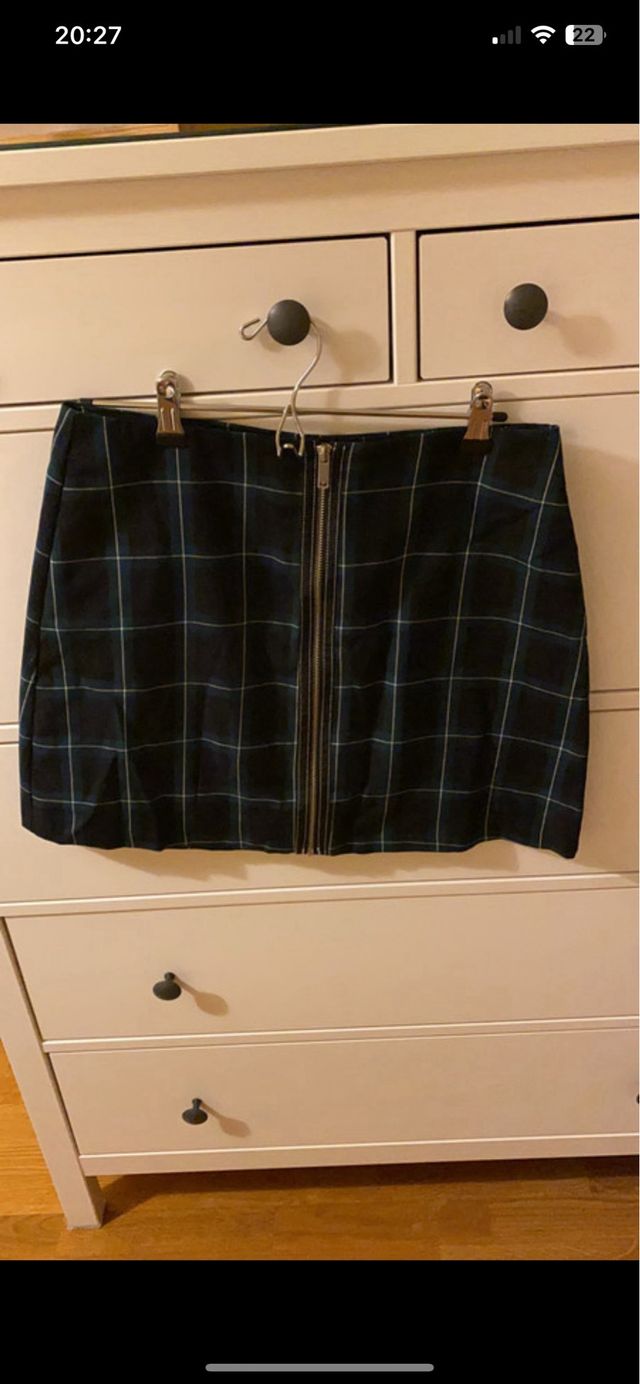 Mini falda cuadros escoceses Stradivarius