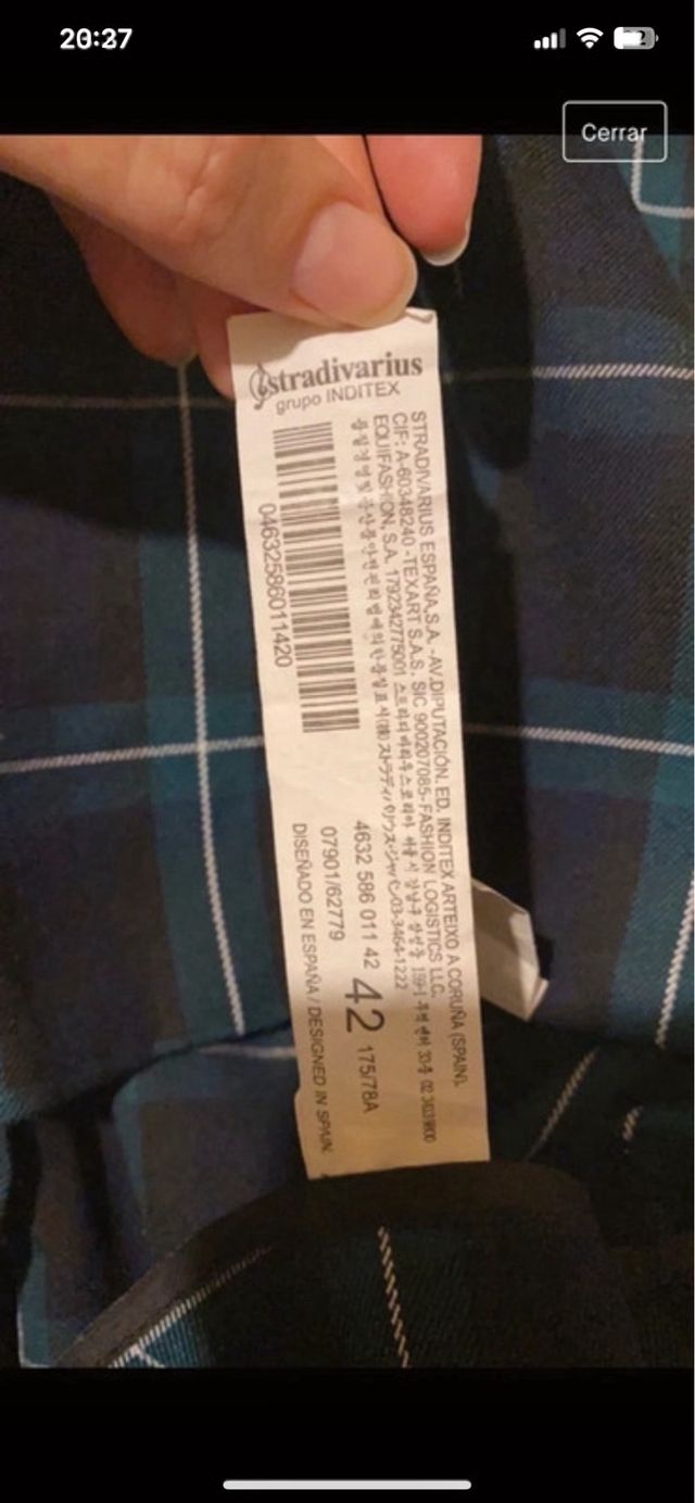 Mini falda cuadros escoceses Stradivarius