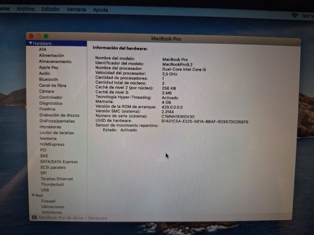 Macbook pro 13 pulgadas