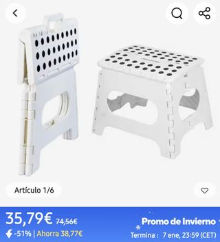 Taburete plegable