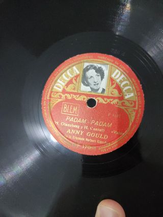  Discos pizarra 78rpm Padam Padam 