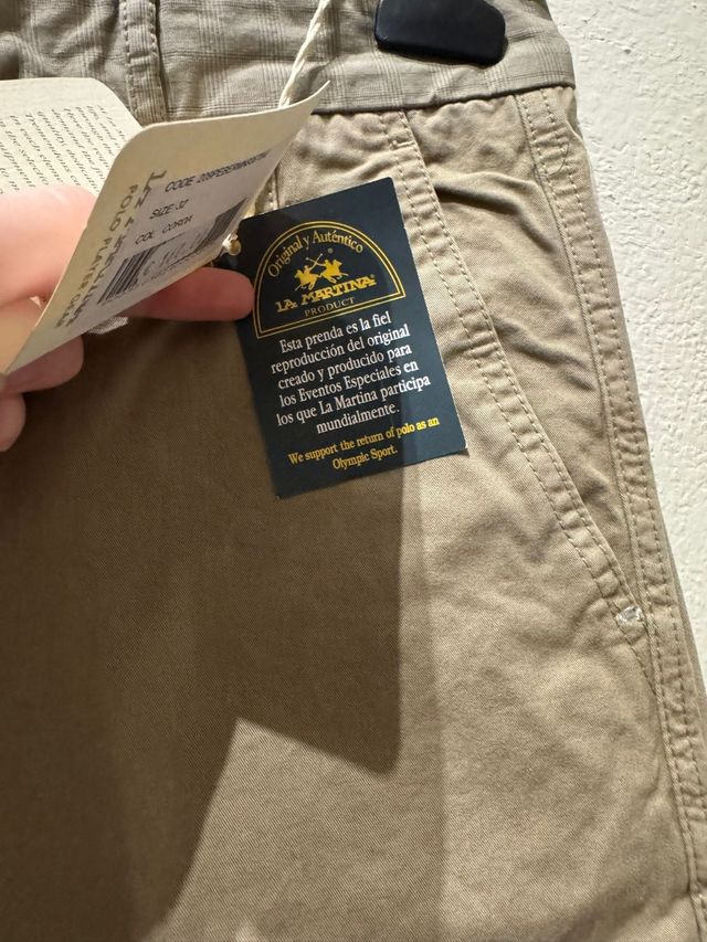 Pantaloni corti uomo beige La Martina Polo tg 32