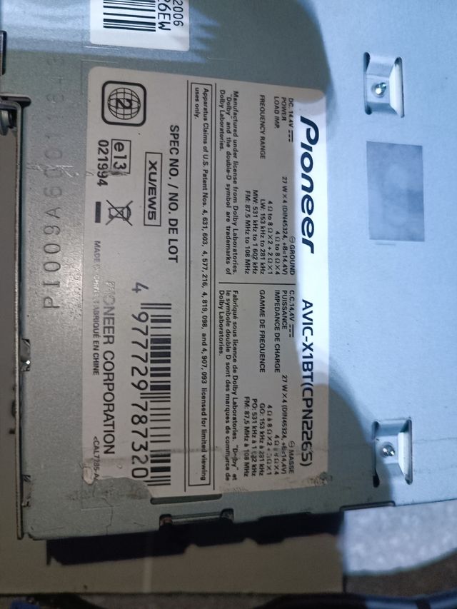 Radio Pioneer avic x1bt