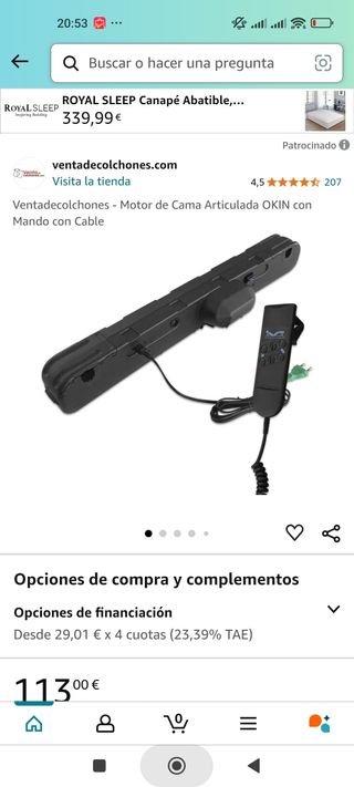 Motor cama articulada 