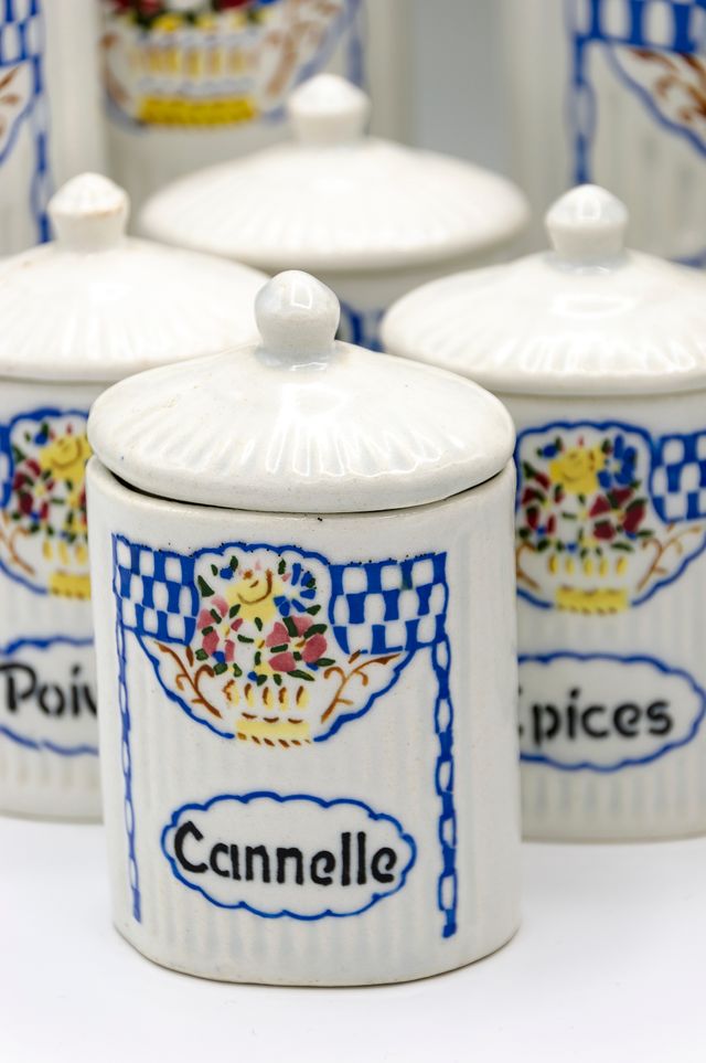 Juego botes cocina en ceramica francesa