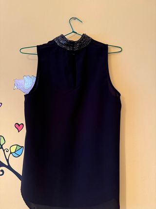 Blusa de mujer negra Stradivarius talla M