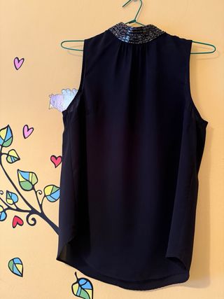 Blusa de mujer negra Stradivarius talla M