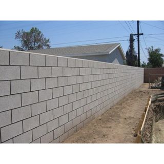 Valla y muro de bloque de hormigón