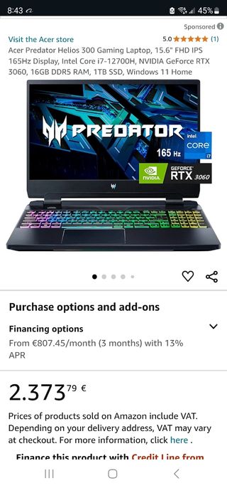 Acer Predator Helios 300