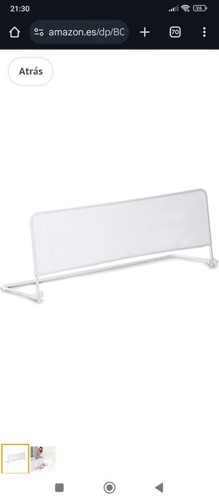 Barrera protección cama para bebes 