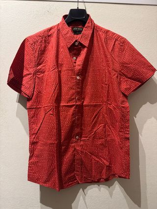 Camicia uomo manica corta rosso pois Antony Morato