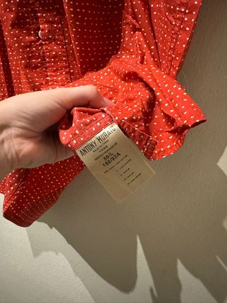 Camicia uomo manica corta rosso pois Antony Morato