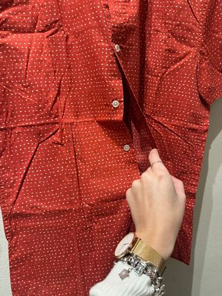 Camicia uomo manica corta rosso pois Antony Morato