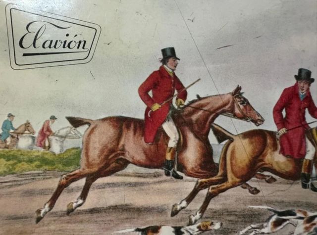 Caja metalica vintage pastillas de café y leche