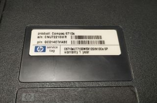 HP Compaq 6710s Intel Core 2 Duo-T7100 Window 7 32