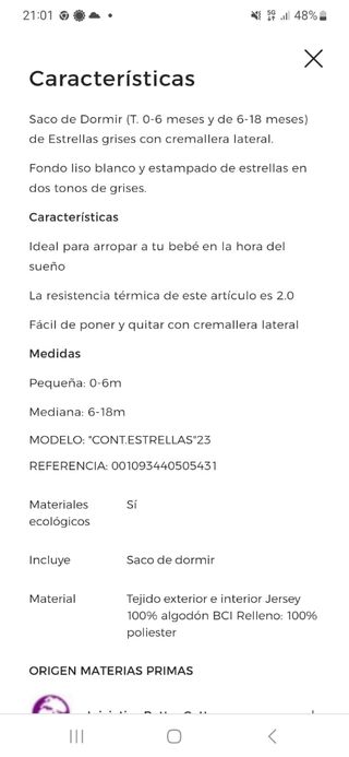 Saco de bebé para dormir