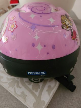 ❤️Casco para bici o patines niña rosa. Talla 52-56