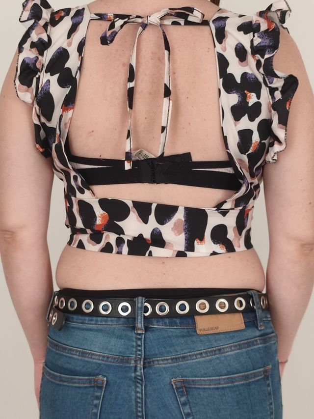 Camicetta leopardato multicolore