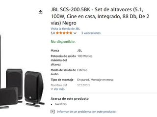 JBL altavoces 5.1  SCS 200