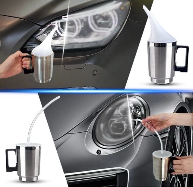 Pulido de faro con polimero.