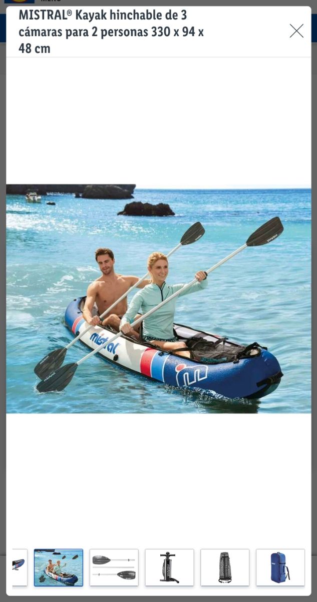 Kayak hinchable Mistral
