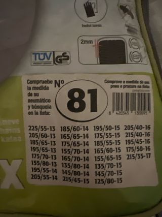 Cadenas nieve de tela drivetex