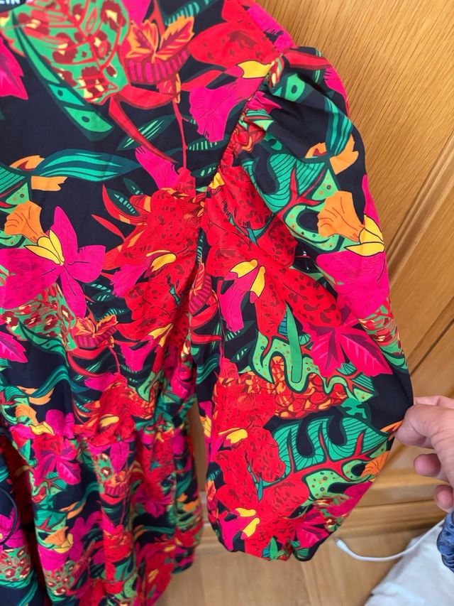 Vestido manga abullonada Shein