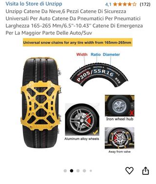 Catene da neve unzip 18” nuove 2024