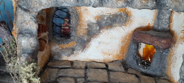 Posada artesanal Portal  Belén Navidad escaleras