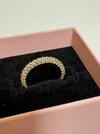 Anillo PANDORA Fila en Pavé Plata Oro Talla 50