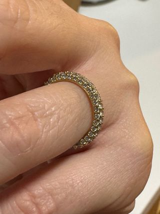 Anillo PANDORA Fila en Pavé Plata Oro Talla 50