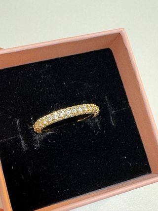 Anillo PANDORA Fila en Pavé Plata Oro Talla 50
