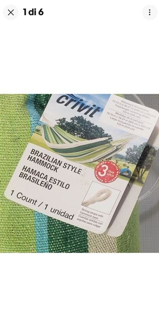 Amaca crivit nuovo con cartellino blu o verde