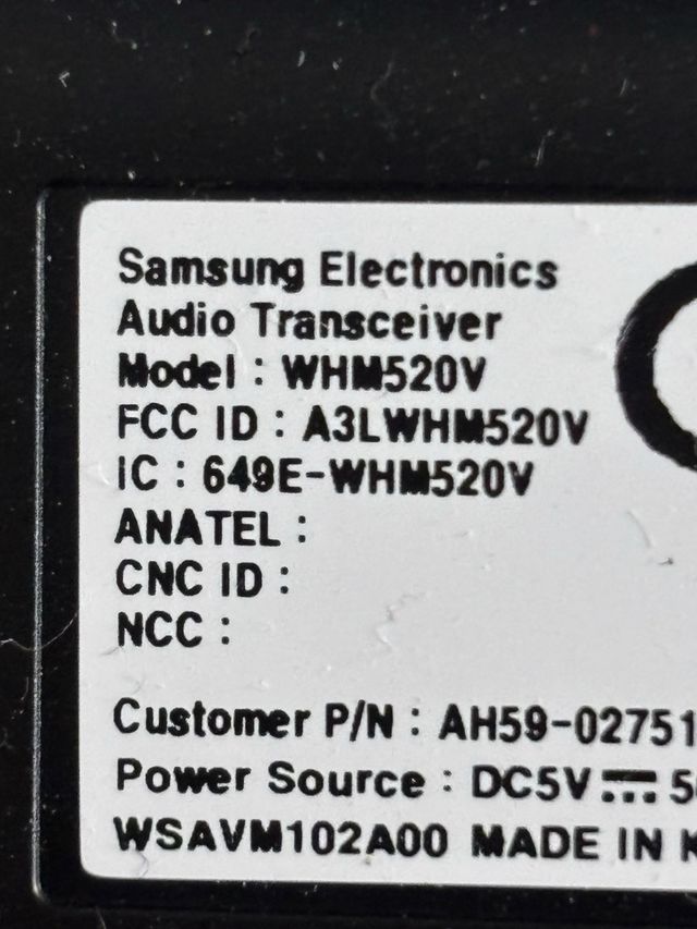 Emisor audio Samsung WHM520V