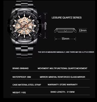 Reloj inox azul nuevo hombre