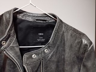 Cazadora cuero Mango