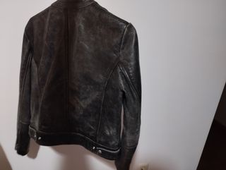 Cazadora cuero Mango