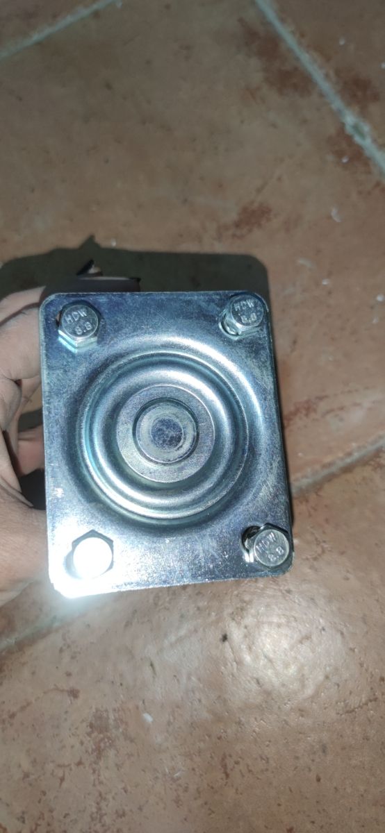 Rueda giratoria con placa superior de 80