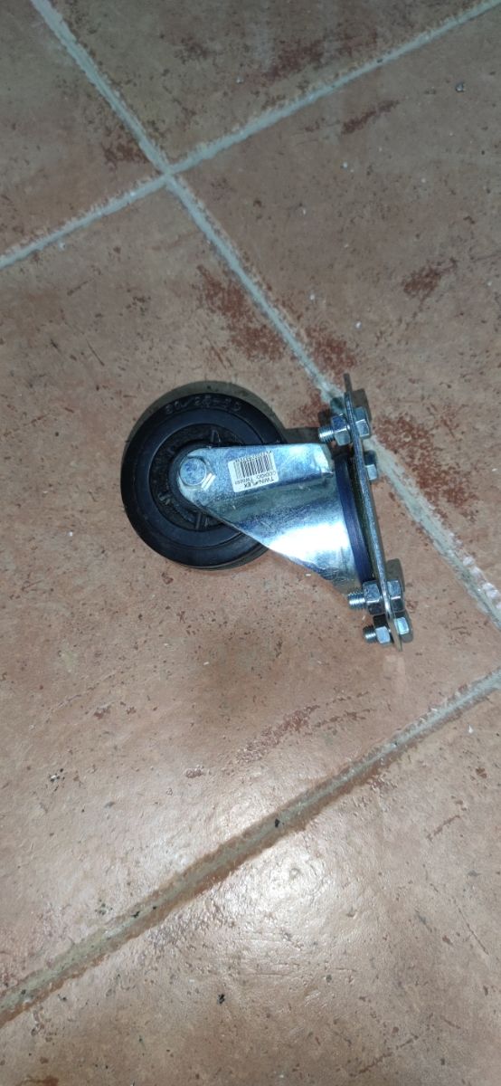 Rueda giratoria con placa superior de 80