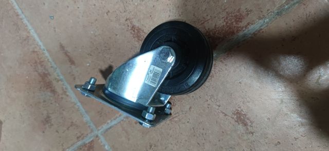 Rueda giratoria con placa superior de 80