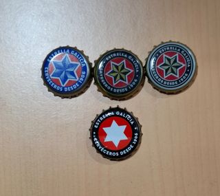 4 chapas Estrella Galicia