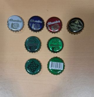 8 chapas Alhambra - cerveza