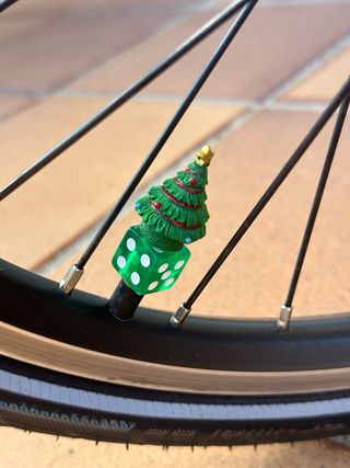 Tapas de válvulas de bicicleta navidad