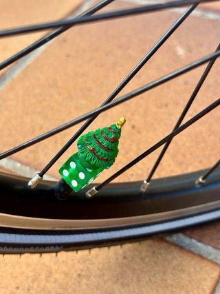 Tapas de válvulas de bicicleta navidad