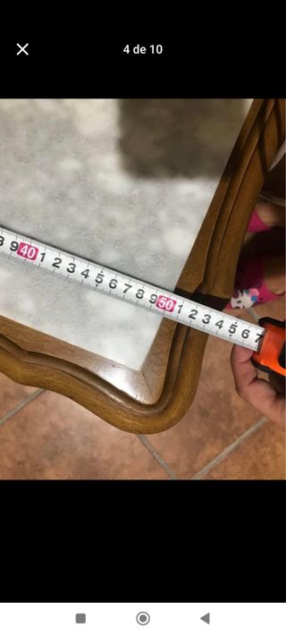 Mesa madera maciza mármol con mantel 