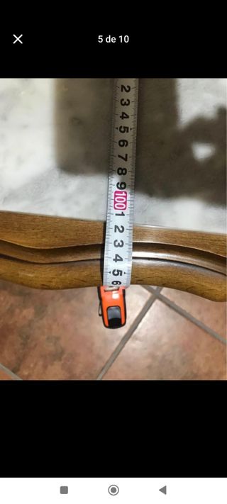 Mesa madera maciza mármol con mantel 