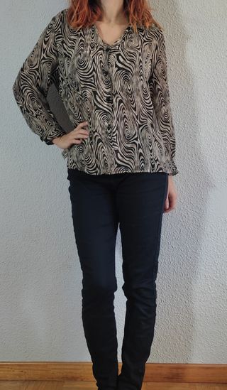 Camisa vintage con estampado animal