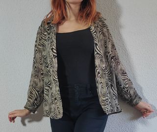 Camisa vintage con estampado animal