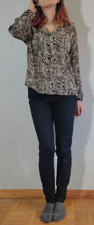 Camisa vintage con estampado animal